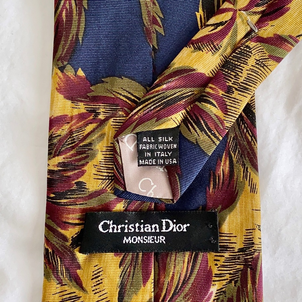 Vintage Christian Dior Monsieur Silk Tie Broad